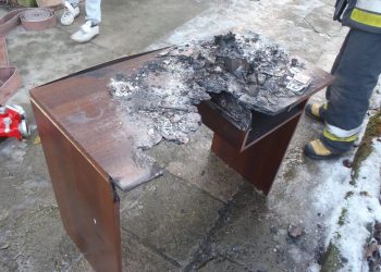 Pożar w domu. Palił się monitor ZDJĘCIA