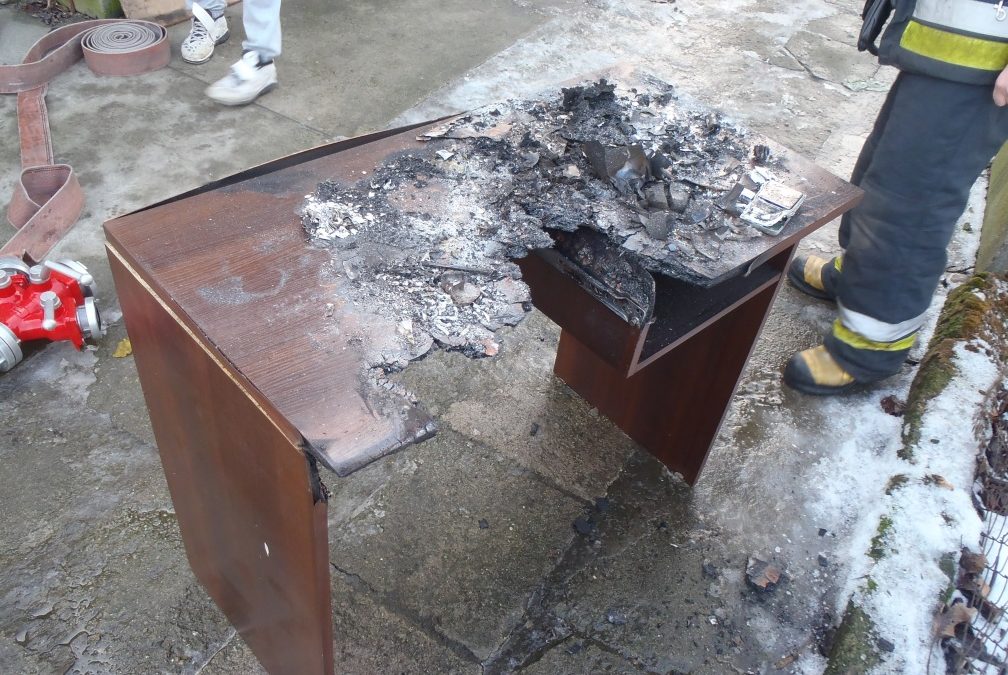 Pożar w domu. Palił się monitor ZDJĘCIA