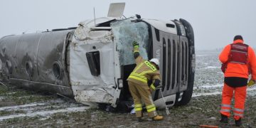 Wypadek cysterny. Wylało się mleko