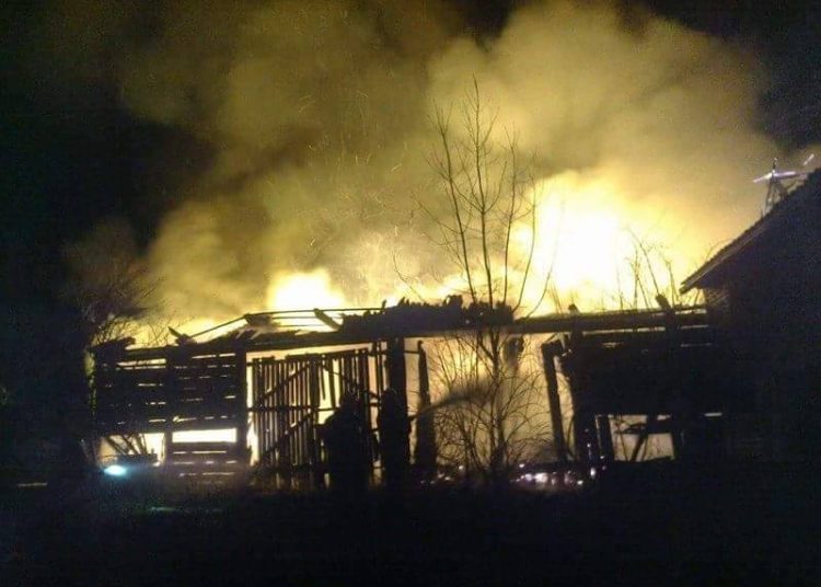 Skokum: Spaliła się stodoła