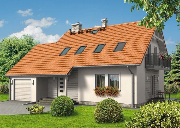 Projekty domów z garażem w bryle budynku