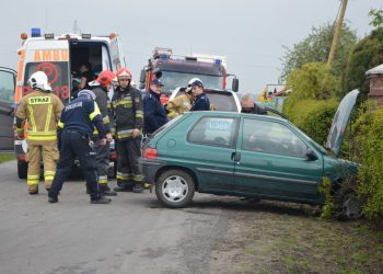 Groźnie w Witkówku. Wjechała w posesję