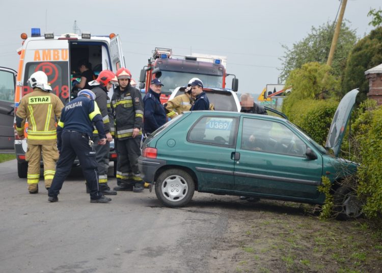 Groźnie w Witkówku. Wjechała w posesję