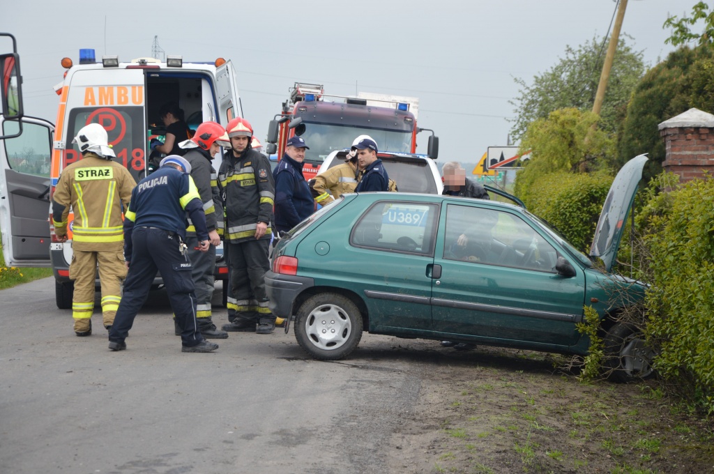 Groźnie w Witkówku. Wjechała w posesję
