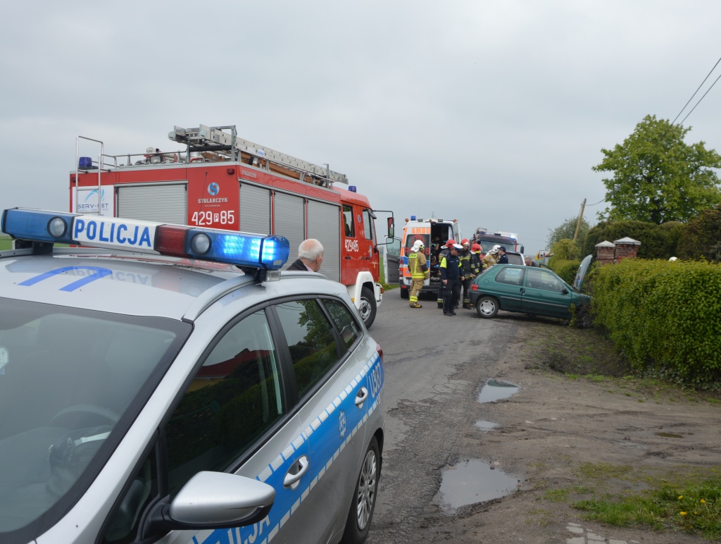 Groźnie w Witkówku. Wjechała w posesję