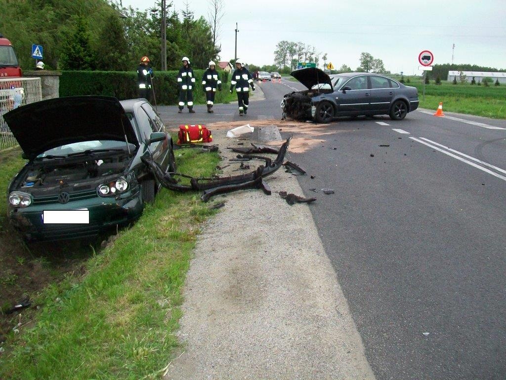 Sługocin: Wypadek na skrzyżowaniu ZDJĘCIA