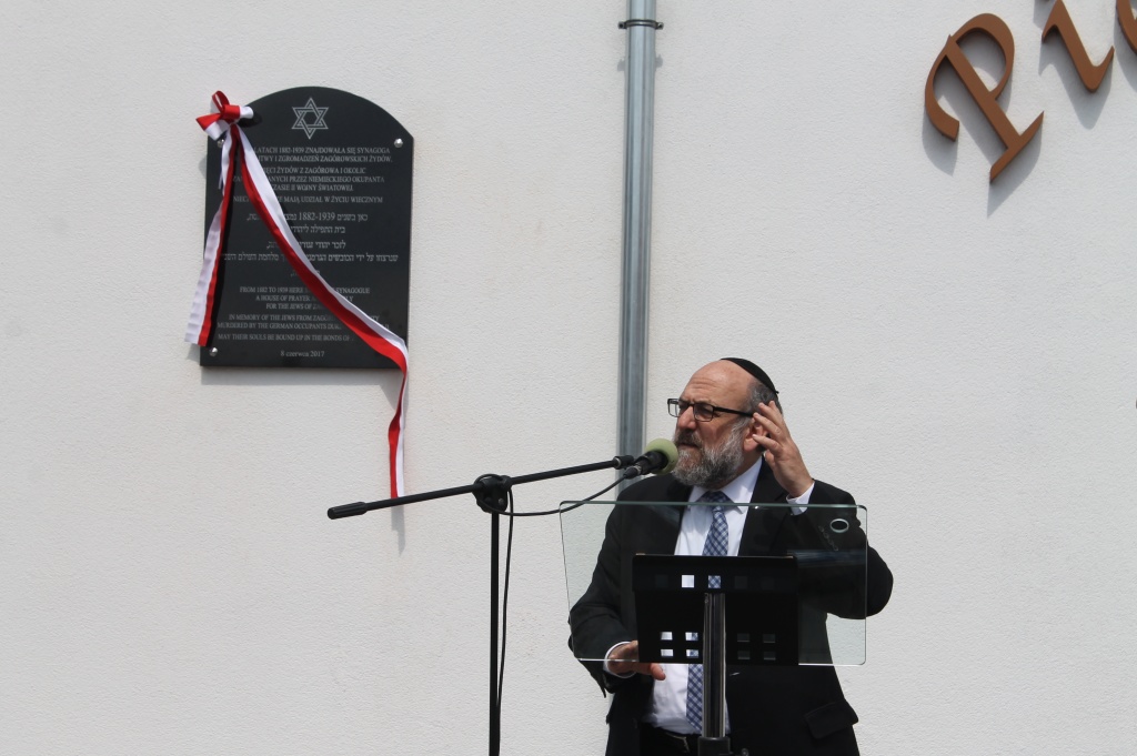 Zagórów: Odsłonięcie tablicy żydowskiej (foto)