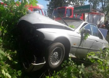 Groźnie w Starej Olszynie. Ucierpiał kierowca bmw