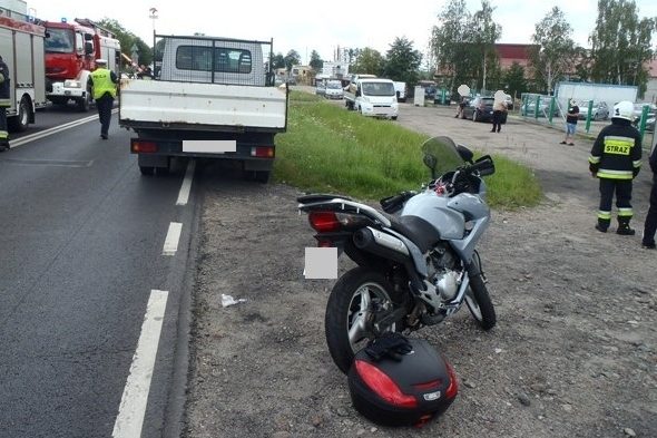 Wypadek na obwodnicy. Ucierpiał motocyklista