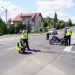 Helikopter zabrał motocyklistę. Poważny wypadek w Powidzu