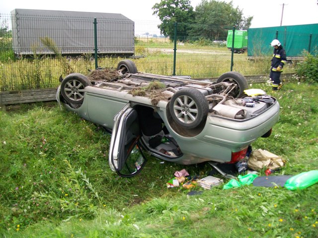 Czworo dzieci ucierpiało w Rokoszu. Zdjęcia z miejsca wypadku