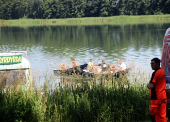 Wywrotka na słupeckim jeziorze