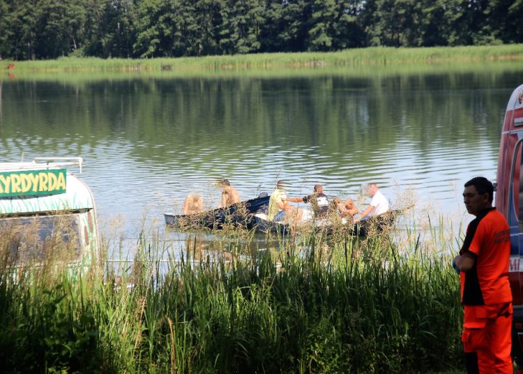 Wywrotka na słupeckim jeziorze