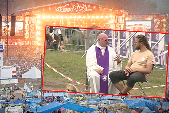 Pojechał na Woodstock, ustawił krzesło i… zaczął spowiadać