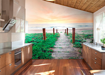 Fototapety do kuchni, poszerzające przestrzeń