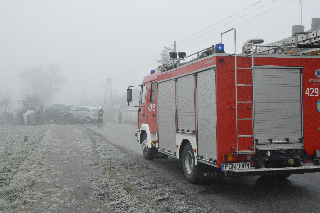 Niebezpiecznie w Maleninie. Wypadek lawety