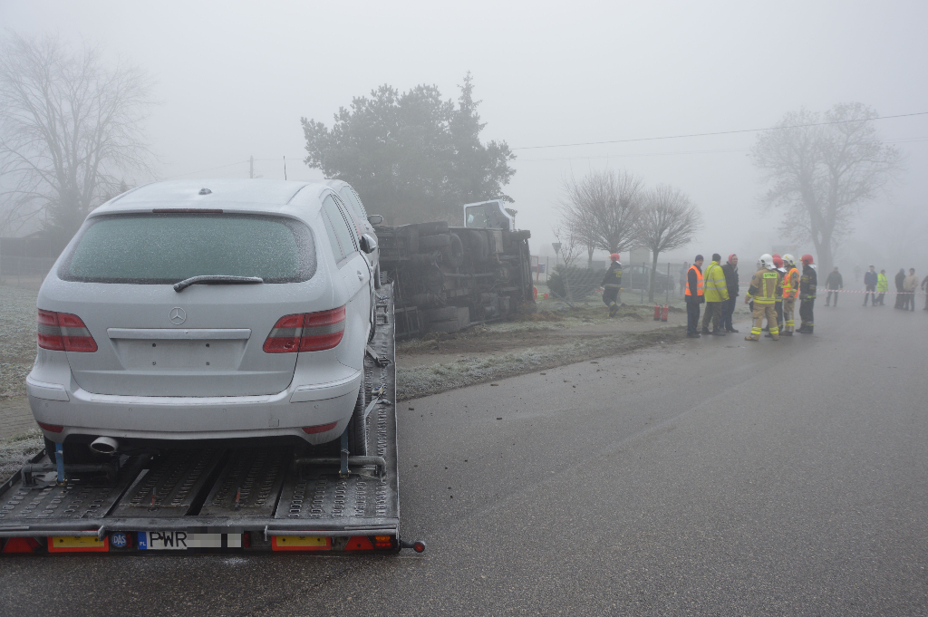 Niebezpiecznie w Maleninie. Wypadek lawety