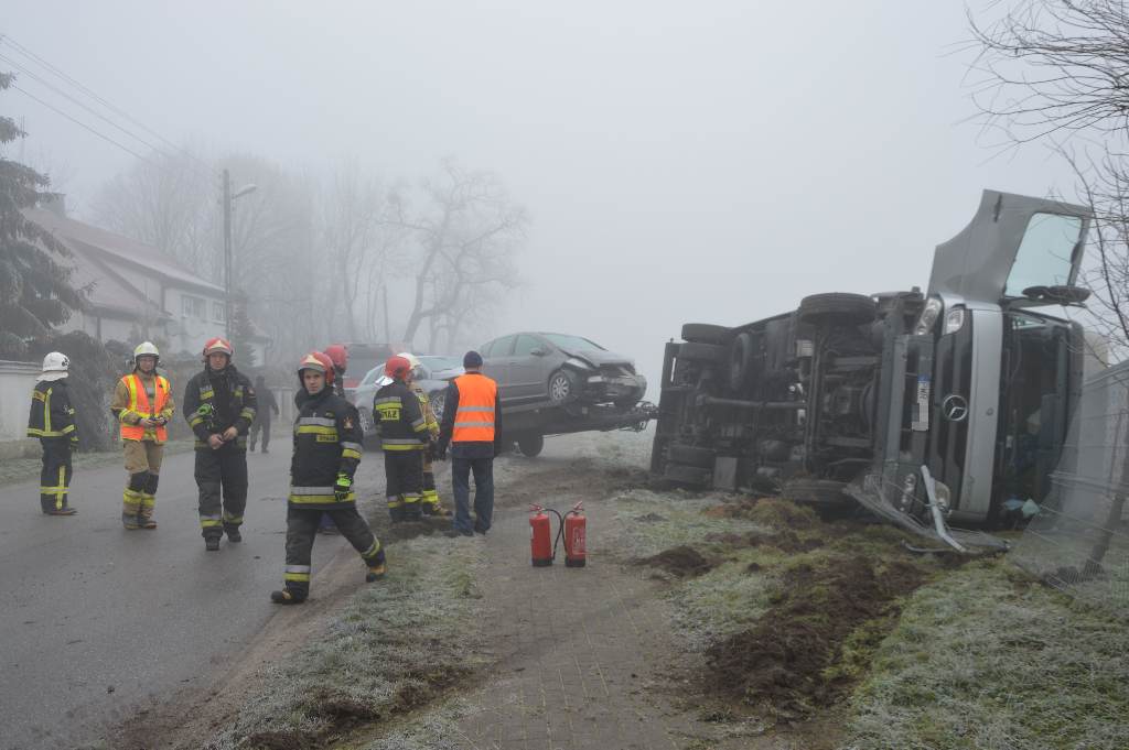 Niebezpiecznie w Maleninie. Wypadek lawety