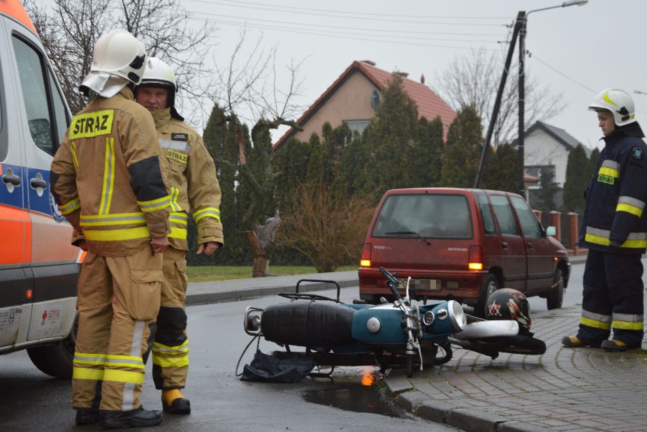 Wypadek w Witkowie. Ucierpiał motocyklista