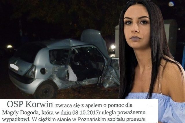 Magda nadal cierpi po wypadku. Potrzebuje pomocy
