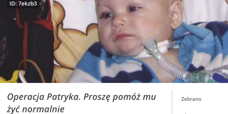 Trwa zrzutka na operację Patryka. Możesz pomóc?