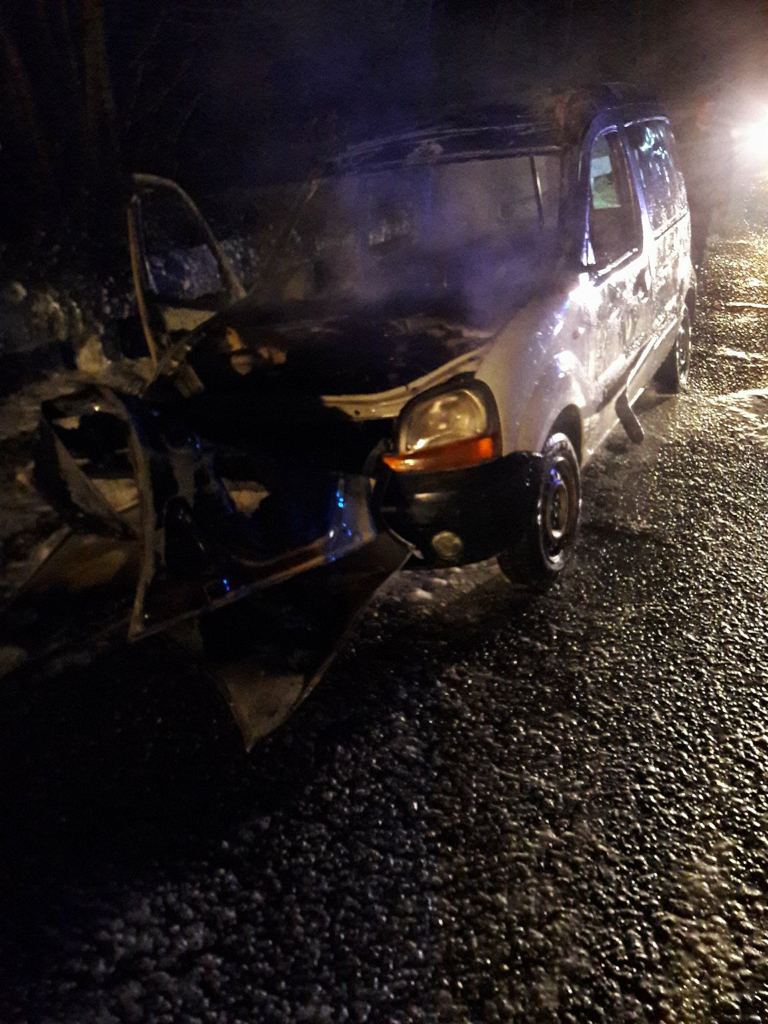 W Żelazkowie spłonął samochód ZDJĘCIA