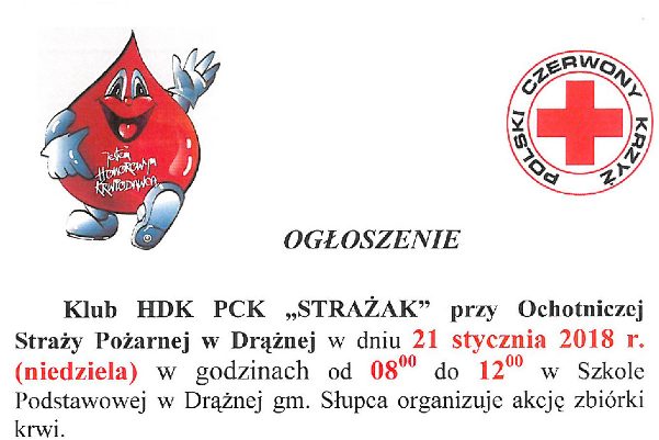 Krew darem serca. Zbiórka w Drążnej