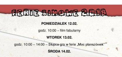 Zimowe ferie ze słupeckim MDKiem