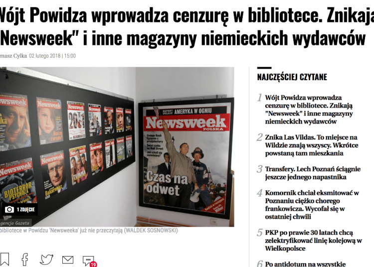 Wyborcza pisze o konflikcie w Powidzu