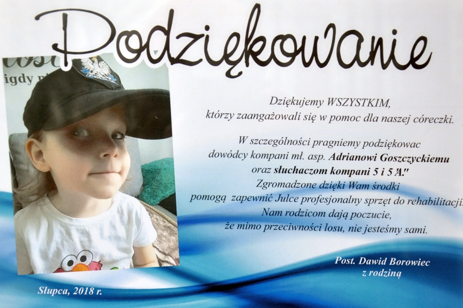 Piękny gest policjantów. Pomogą Julce