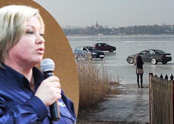 Policja o autach na jeziorze: Nie możemy tego zabronić