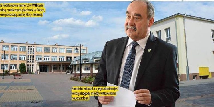 Burmistrz ostro o walce nauczycieli