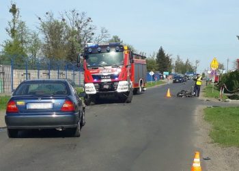Motocyklista ucierpiał w Powidzu. Trafił do szpitala