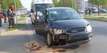 Wypadek na Kopernika. Skończyło się mandatem