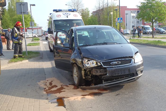 Wypadek na Kopernika. Skończyło się mandatem