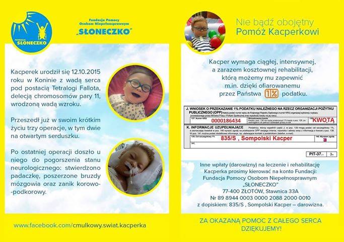 Zebrali ponad 3 tysiące dla Kacperka