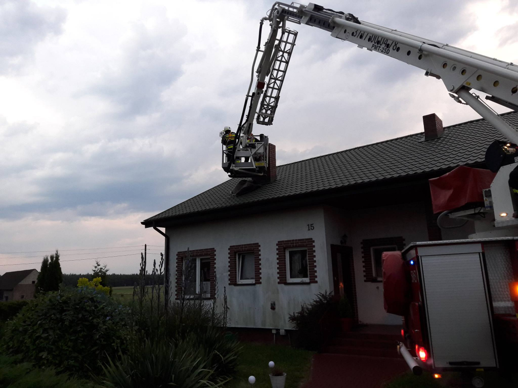 Gmina Słupca: Piorun uderzył w dom ZDJĘCIA