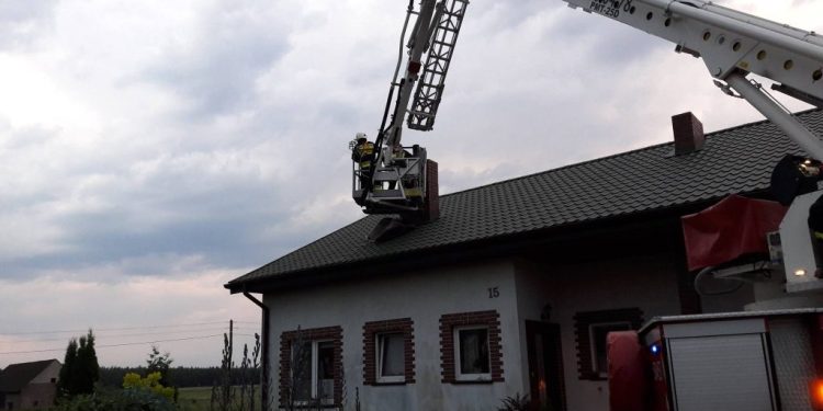 Gmina Słupca: Piorun uderzył w dom ZDJĘCIA