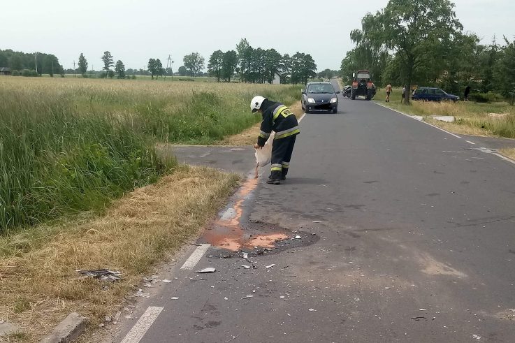 Gwałtownie zahamował, doszło do wypadku