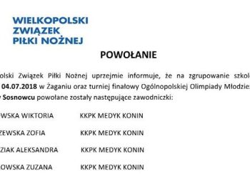 Powołane na zgrupowanie i Ogólnopolską Olimpiadę Młodzieży
