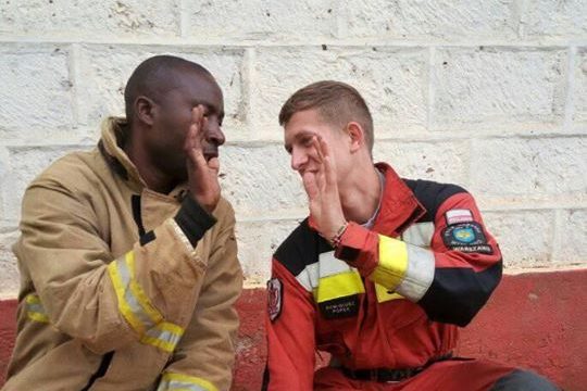 Szkolił strażaków w Afryce