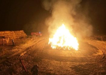 Kąty: Zapalił się stóg słomy
