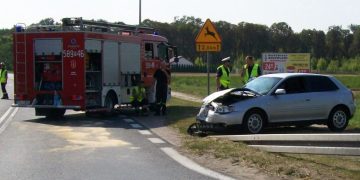 Wypadek na skrzyżowaniu w Wólce ZDJĘCIA