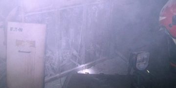 Zapaliła się rozdzielnia elektryczna