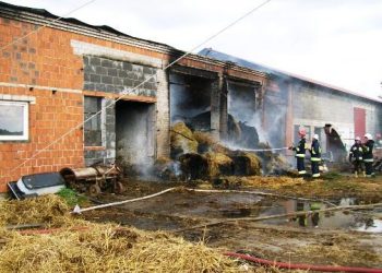 Ponad 60 strażaków gasiło pożar w Łomowie ZDJĘCIA