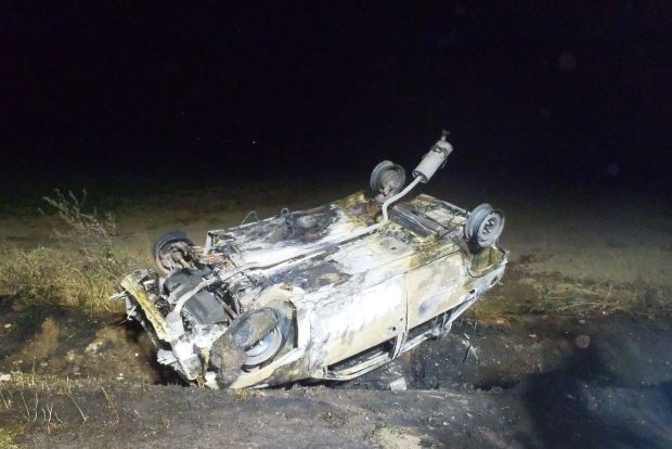 W Cieninie Kościelnym spalił się samochód