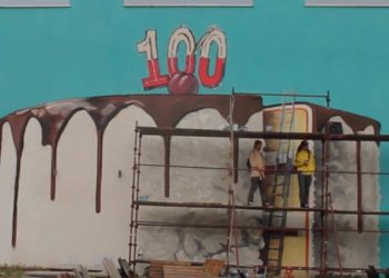 Tak powstawał słupecki mural. Zobacz film