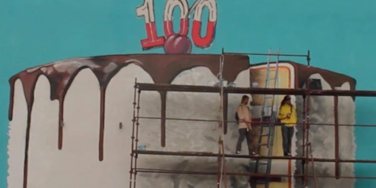 Tak powstawał słupecki mural. Zobacz film