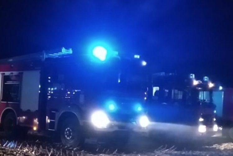 Pożar w Paruszewie. Strażacy w akcji