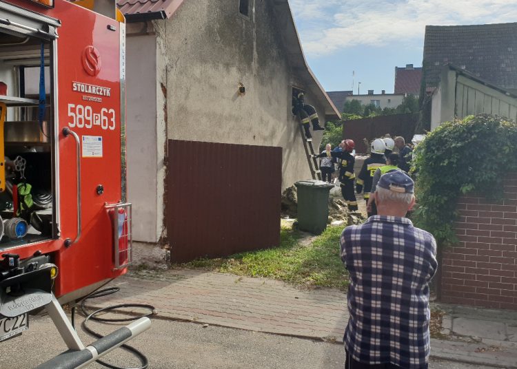 Pożar domu w Powidzu